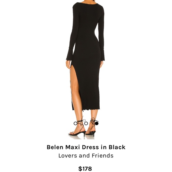 Lovers + Friends Belen Maxi Dress in Black - Picture 4 of 7